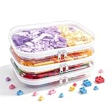 SXS LACONIC Clear Hard Plastic Zipper Case,Transparent Double Zippers Hard Pouch with 3pcs,Set of 3 Travel Makeup and Cosmetic Bag of Durable PVC,Portable Travel Organizer Bin for Toy Storage