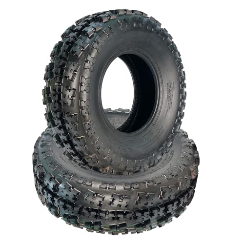 2-Pack 22x7-10 ATV UTV Tires 6-Ply All-Terrain Tubeless Tires for Daily Work Hunting & Recreational Riding on ATV UTV Side by Side Off-Road Adventures Snow and Trail Riding
