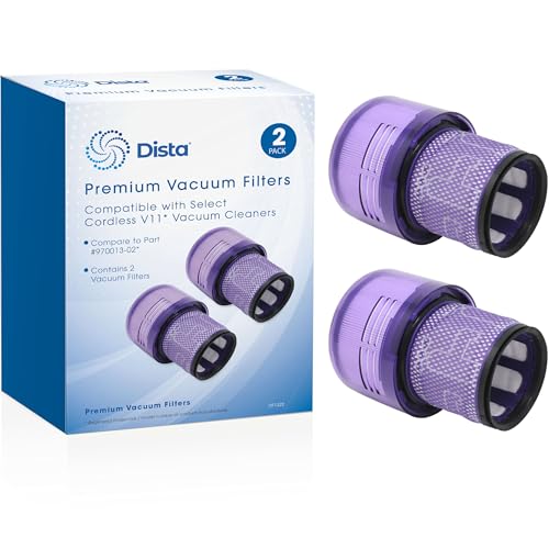 Dista Filter -2 Pack Vacuum Filters Replacement Parts Compatible with Dyson V11 Torque Drive V11 Animal V11 Complete V11 Extra V15 Detect V15s Detect Submarine Vacuums, Compare to Part 970013-02