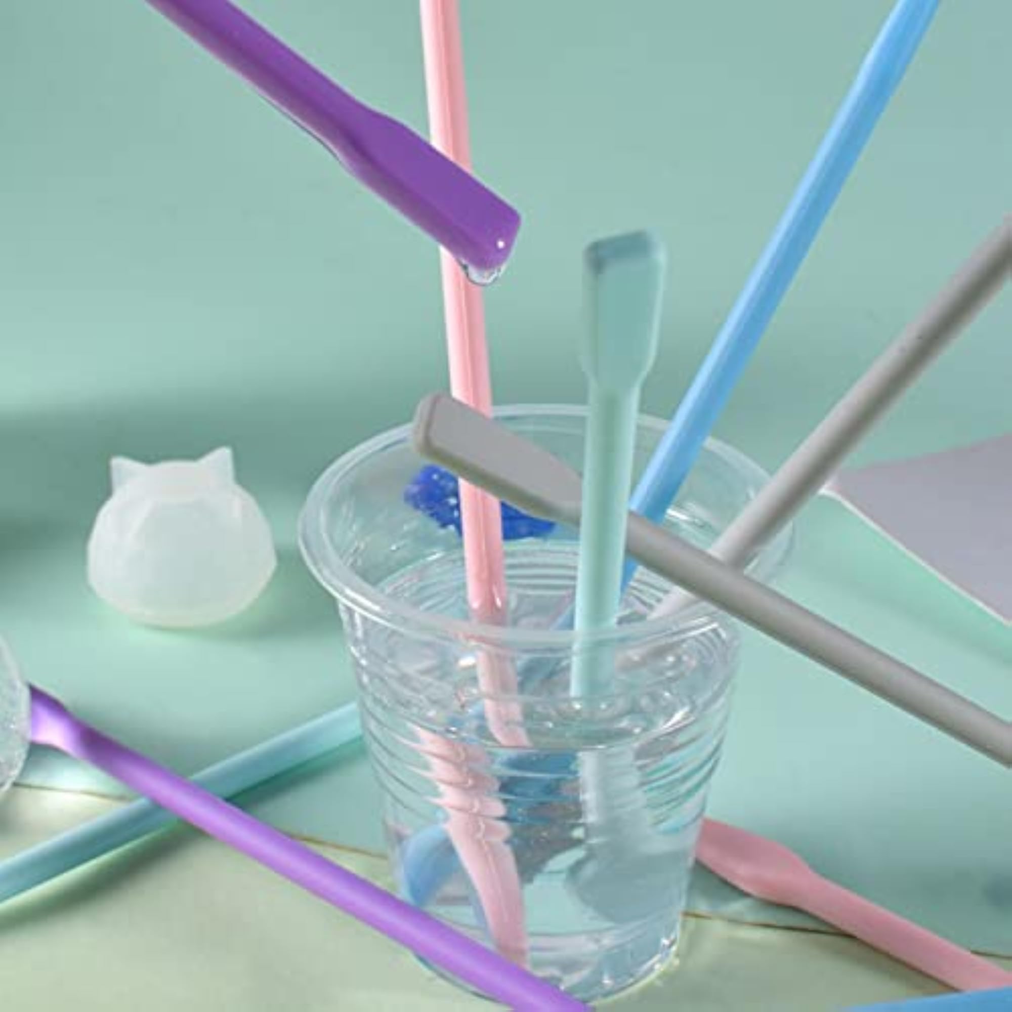 Silicone Stir Sticks for Mixing Resin, 5 Pieces, 5.51inch