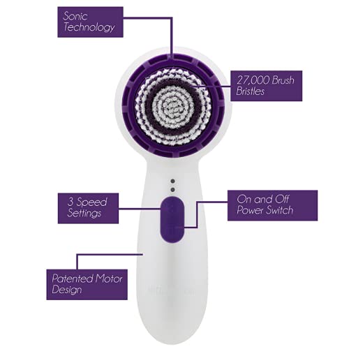 Michael Todd Beauty – Soniclear Petite – Facial Cleansing Brush System – 3-Speed Powered Exfoliating Face Brush #TOP4