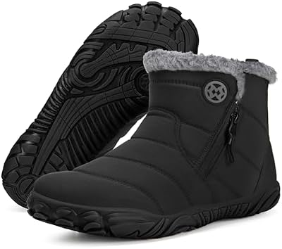 Hsyooes Womens Mens Barefoot Boots Winter Snow Boots Wide Width,39