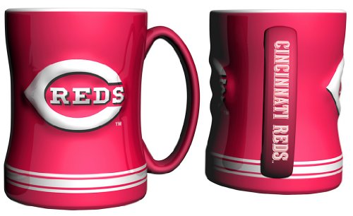 MLB Cincinnati Reds Sculpted Relief Mug, 14-ounce