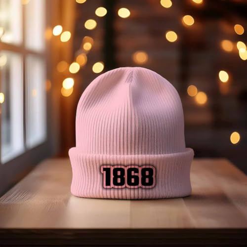 Bonnet revers 1868 rose bébé en maille douce pour hiver