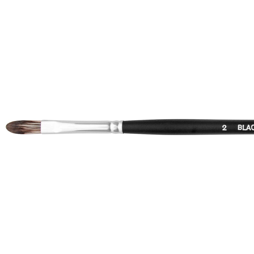 No.2 Filbert Jacksons Black Hog Bristle Brush