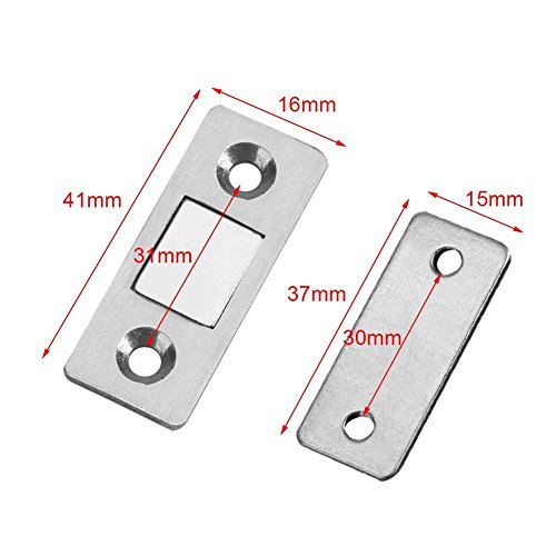 Door Catch Latch Ultra Thin Strong Magnetic Catch With Screws For Home Furniture Cabinet Cupboard - Verified Lab Test Supports Has A Pull Of 2Kg - 2Pcs #TOP1