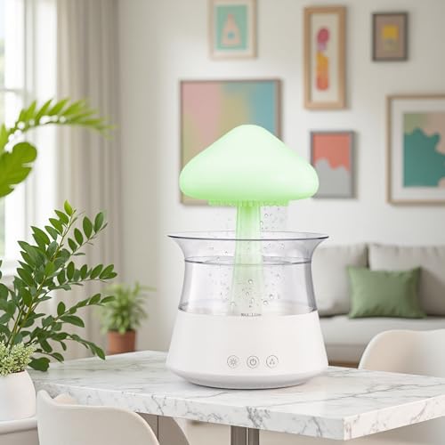 Humidificador Nube de Lluvia con 7 luces LED de Color, 3 modos de...