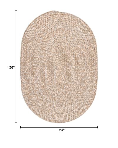 Tapete trenzado beige y marrón 2'x3' Super Area Rugs miniatura 2
