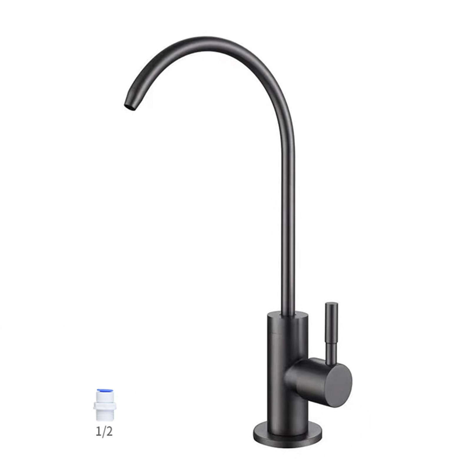 WDSOPK faucet Swan Neck Kitchen Sink Filter Tap with 360° Rotat Plating Premium Drinking Water Faucet (Grey A)