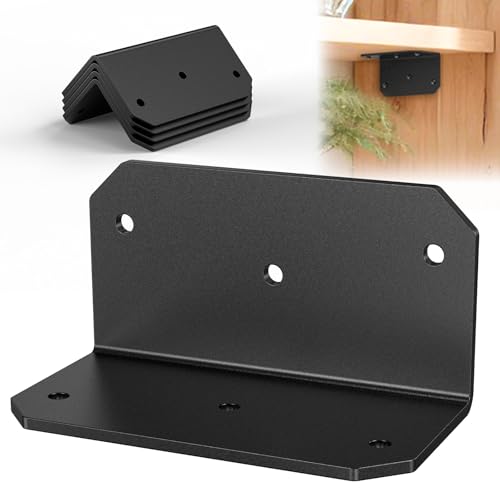 Mixizigoz 4"x2"x2" Corner Brackets for Wood, 200LB, Black 4 Pack by Mixizigoz - Used condition - US$9.01