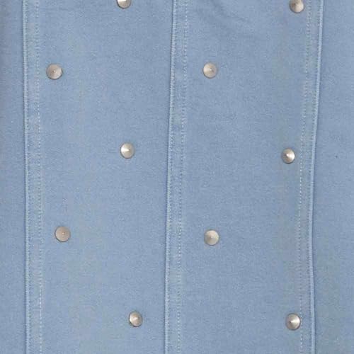 Image of Speechless Girls' Short Sleeve Knit Denim Studded Pullover Top