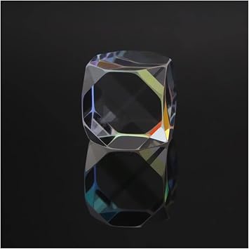 Prism and Kaleidoscope Cross Dichroic Prisms Dice Octahedral Beam Combiner Optical Decorative Cube Science Classroom Optics Kit