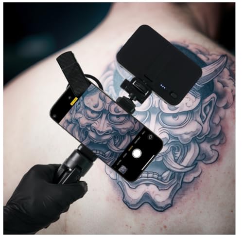 Image of Tattoo Light Tattoo Equipment and Supplies Remove Glare LED Tattoo Photography Video Lights with Clip with LED Beads and CPL Filter Lens for Taking Tattoo Photos