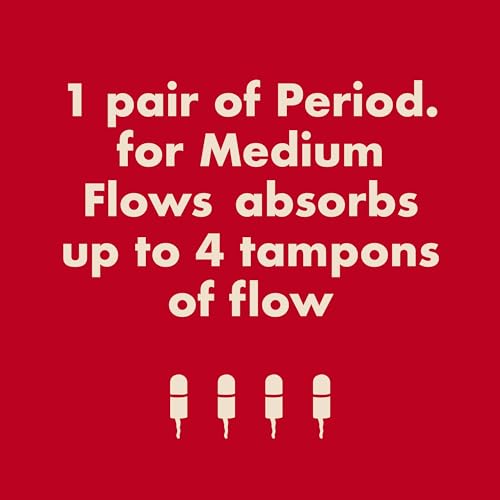 Image of The Period Company High Waist Absorbent Period Underwear for Women Medium Flow - Reusable, Leak Resistant Period Panties