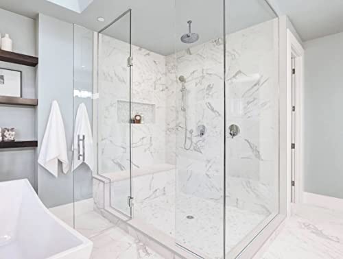 Solid White Engineered Marble Threshold Saddle Polished, For Shower Curb, Bathroom Vanity Backsplash, Window Sill, Maintenance Free, Stain Resistant (5" X 36") #TOP4