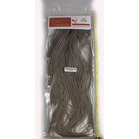 Whiting Farms Pro Grade Midge Saddle White Dyed Med Dun White Dyed Medium Dun Cover