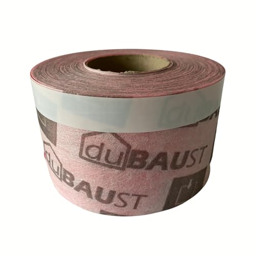 dubaust Fensteranschlussband Fensterband Fensterdichtfolie Fensterdichtband Innen Aussen Luftdicht Schlagregendicht mit Selbstklebestreifen vers. Breiten 30m Rolle (Innen 70mm, 1)