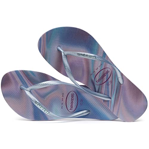 Havaianas Chinelo fino iridescente silencioso lilás EU 37-38 (EUA masculino 5-6, feminino 7-8) M, Ci