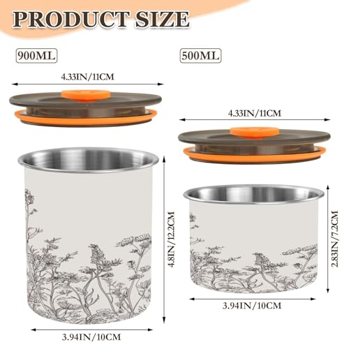Envase Hermético de Acero Inoxidable para Café 17oz miniatura 2