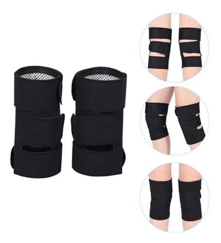 Joelheira Magnética Turmalina Ortopédica Artrite 2 Unids Preto Auto Aquecimento Alivio Das Tensões M