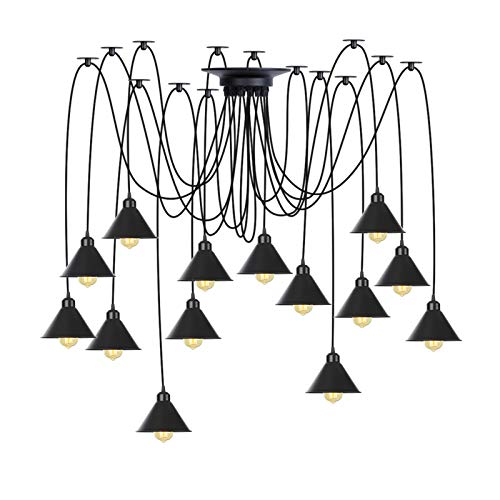 Lampe araignée de plafond industrielle pour illuminer les repas en salle à manger