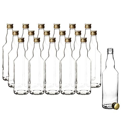 Foto von BigDean 18 Glasflaschen 500ml mit Schraubverschluss in Gold Schraubflasche