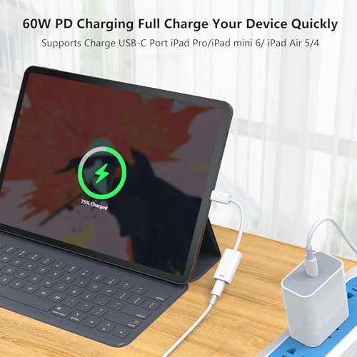 image for LecLooc USB C to Lightning Headphone Audio Adapter for iPhone 16 15 Pl