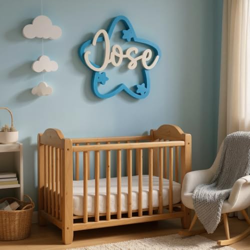 Miniatura 6 de Mpzonline Estrella Decorativa Con Nombre Personalizado, Decoración Habitación Infantil, Para Colgar O Poner De Pie, Regalo Original Para Recien Nacidos Bebes
