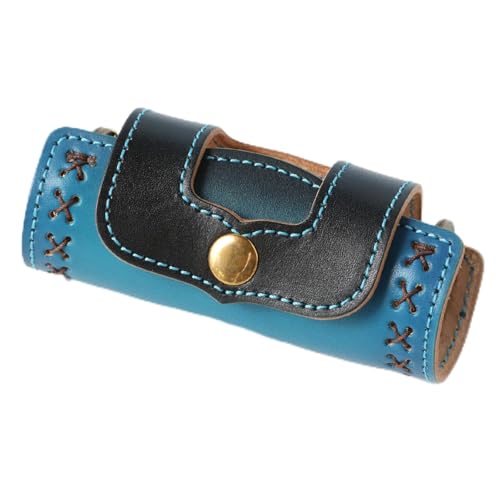 筒型キーケース[ファッション小物・ファッション・本革] (ブルー)