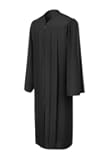 CLERKMANS Unisex Matte Graduation Cap Gown Tassel Package, High School and University
