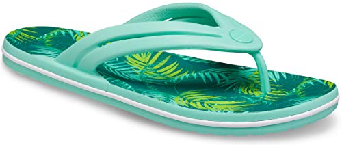 Crocs Crocband Flip Flops | Sandals for Women, Tropical Palm, 11