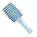 ZENVALY Brosse à Cheveux, Brosse Poil de Sanglier, Brosse Demelante Cheveux, Lisser les Frisottis, Ventiler et Accélérer le Séchage, Brosse Démélante pour Cheveux Bouclés, Bleu