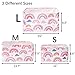 Lawei Set of 3 Rainbow Foldable Storage Baskets, Collapsible Fabric Storage Bins for Shelves, Rectangle Toy Basket Organizer Box for Office, Home, Bedroom, Laundry, Nursery, Camping, Travel