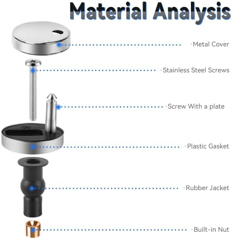 Quick Release Toilet Seat Fixings,Universal Toilet Lid Screws, Suitable for Most Standard Toilet Seat with Soft Close Mechanism, Easy to Install