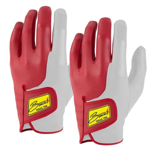 Sergio Garcia's Signature Golf Gloves (Left, 2-Pack) - Red/White by SAMKU INDUSTRIES INC