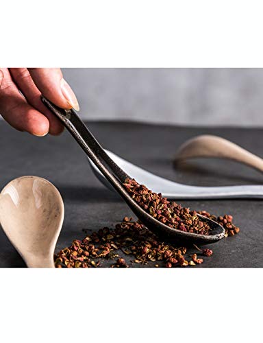 Cuillère à soupe céramique grise japonaise rétro pour ménages et riz - 4