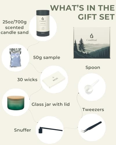 Pearled Candle Sand with 30 Wicks, Glass Jar, Snuffer, 25OZ Lavender — 사진 4