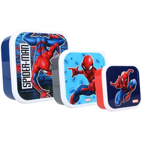 Merchandising Marvel: Vadobag - Spider-Man - Let's Eat! Navy (Porta-Pranzo 3 In 1)