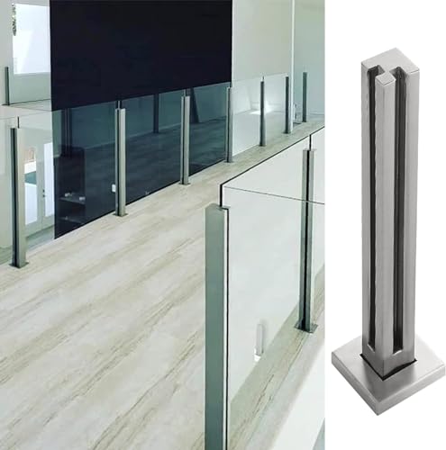 Poteau de balustrade en verre de 95 cm pour une finition architecturale épurée