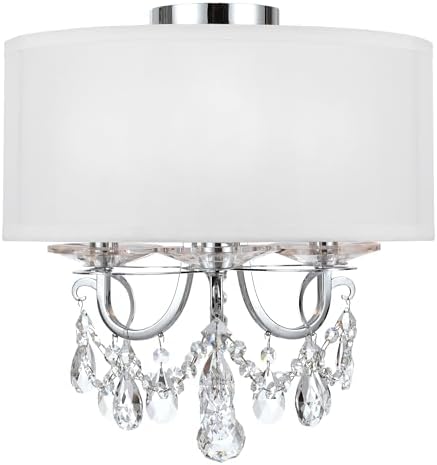 Crystorama Othello 3 Light Polished Chrome Semi Flush Mount