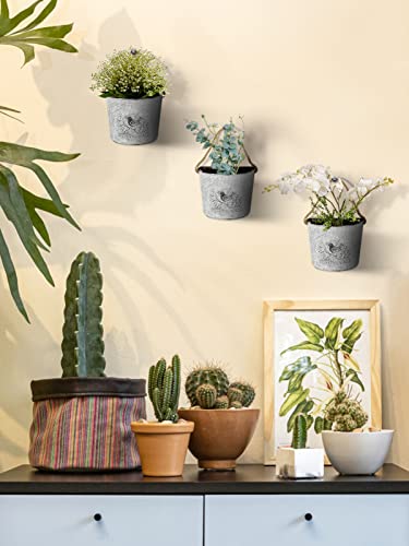 3 Pcs Farmhouse Metal Wall Planter - Rustic Hanging Vase Decor, Outdoor Galvanized Country Artificial Plants Flowers Box Holder Pocket, Garden Balcony Home Chic Decoration #TOP4