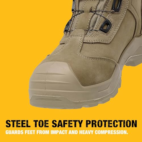DEWALT Richardson Men's BOA Fit System, Nubuck Leather, Water Resistant, Wide Fit, Steel Toe, Safety Work Boot4