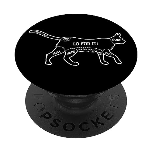 Cat Petting Chart Cute Funny Animal Lover Pet Owner PopSockets Swappable PopGrip, Black