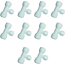 YZM Quick Connect fittings RO Water Filters 10, Tee 3/8" to 1/4" Tube OD
