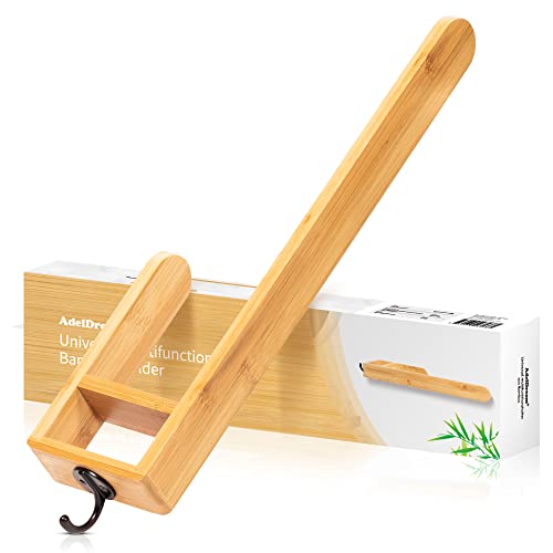 ADEL DREAM, toallero de baño de bambú ecológico, Adhesivo para toallero de baño, Apto para Toallas de Todos los tamaños (10cm)