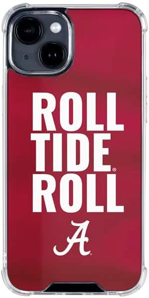 Skinit Clear Phone Case Compatible with iPhone 15 - Officially Licensed University of Alabama Roll Tide Roll Design