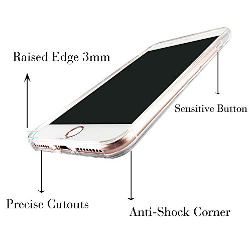 Ucolor Palm Leaves Case For Iphone 6S 6 7 8 Se 2Nd Se 2022 Released Transparent Clear Case Hybrid Tpu Bumper + Hard Back Cover Compatible With Iphone 6S/6/8/7 Se 2Nd/Se 3 #TOP4