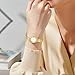 LAIMAI Women's Watch Fashionable Stretch Strap Oval Dial Ladies Wrist Watch Quartz Movement Wrist Watches for Women Easy Reader Daily Waterproof (00-GD)