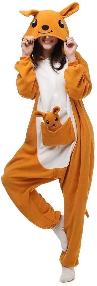VORSAK Pijama unisex de una pieza para adultos, disfraz de animal para cosplay de Navidad, Halloween