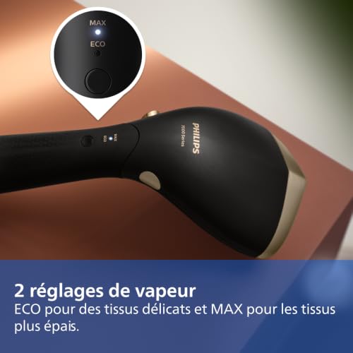 Philips défroisseur à main 7000, 28 g/min, 1500W, tête réglable, Noir